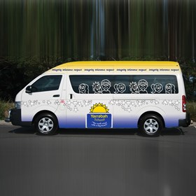 Outdoor advertising: School bus design